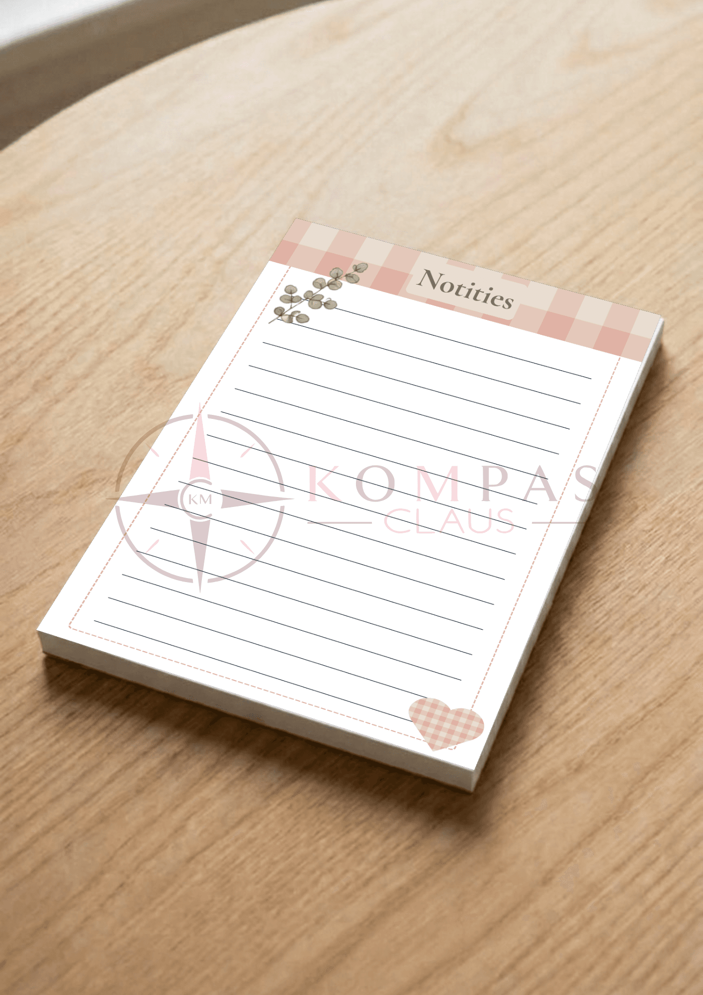 A5 Notitieblok - Cozy met plaidmotief & lijntjes - 148 x 210 mm – Variant 3