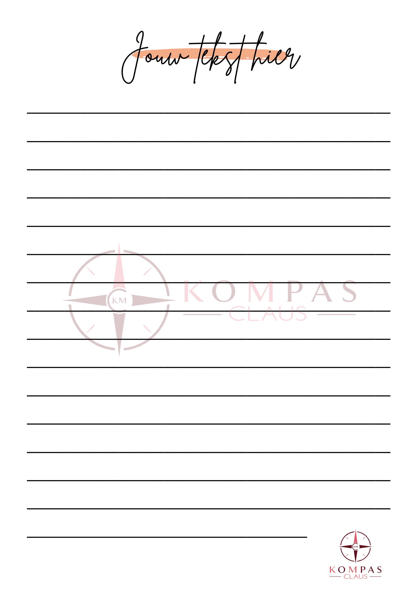 Personaliseerbaar notitieblok A5 – Gemarkeerde tekst, tekst+foto/logo