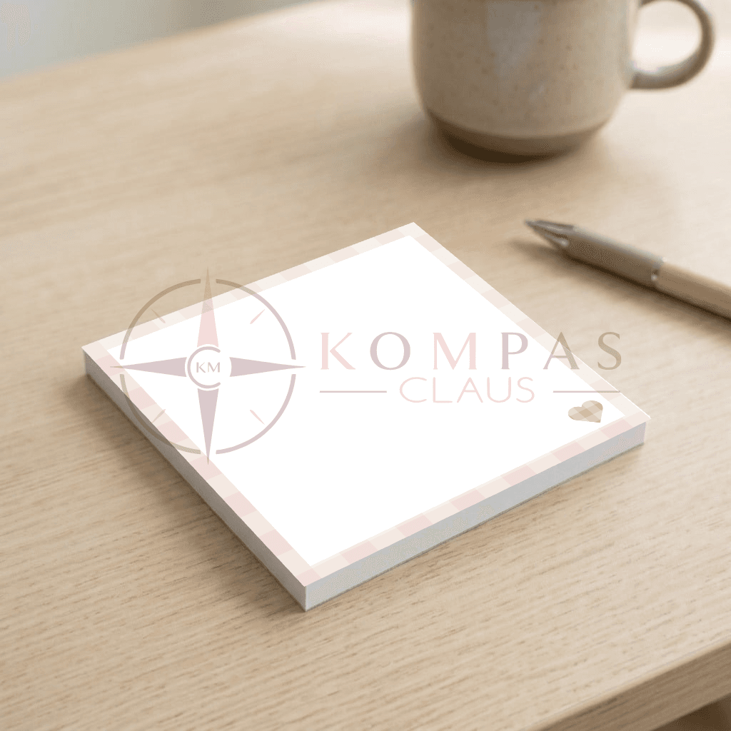 Vierkant scheurblokje - Cozy met plaidmotief - 76 x 76mm